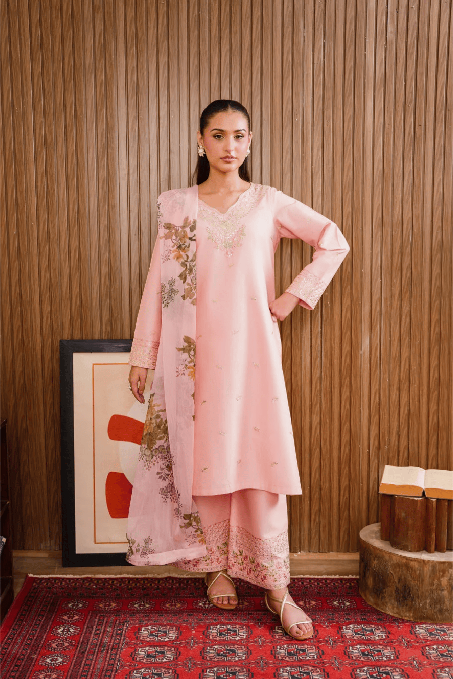 Fiora 3pc Stitched Embroidered- Avani 8002