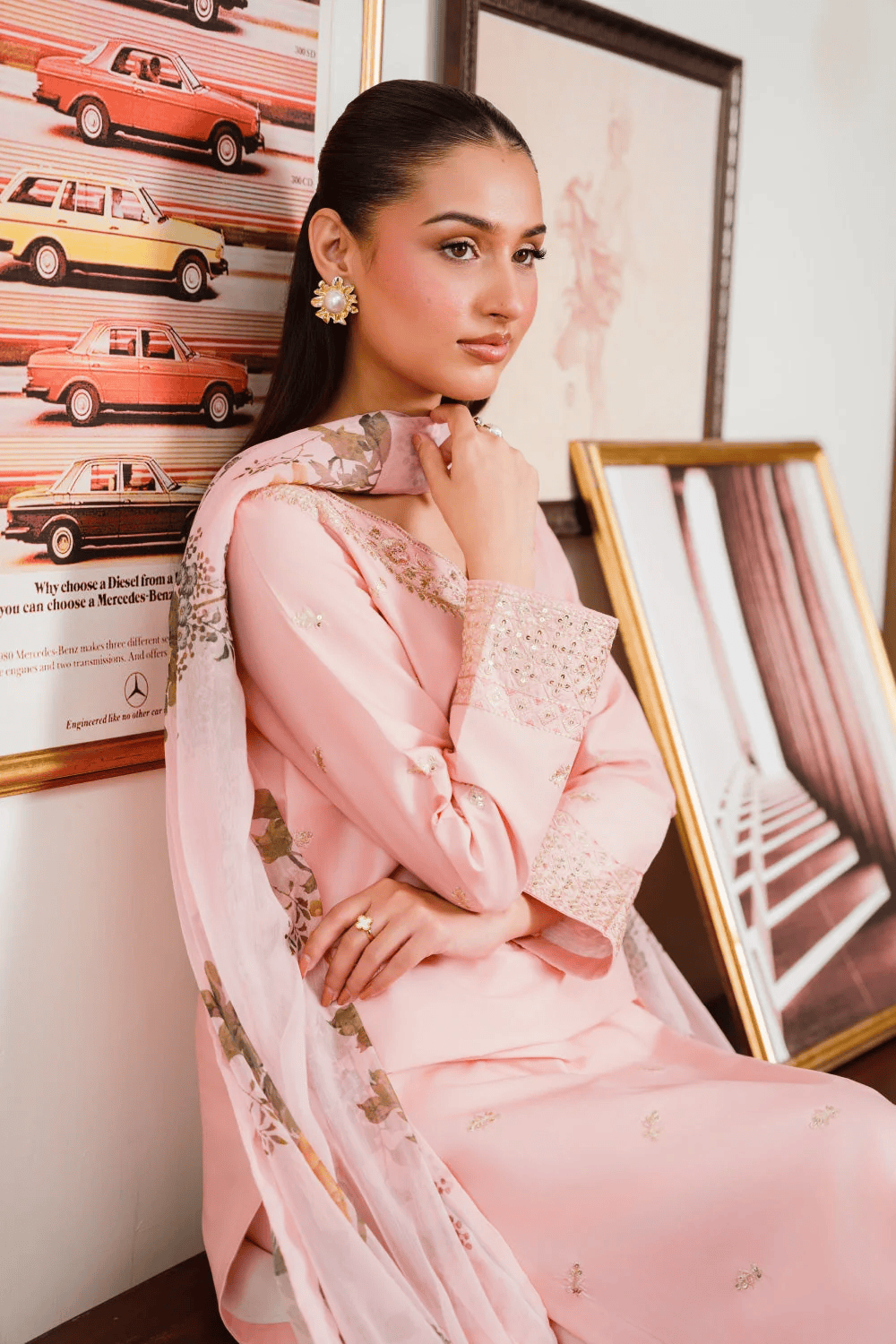 Fiora 3pc Stitched Embroidered- Avani 8002 - Image 6