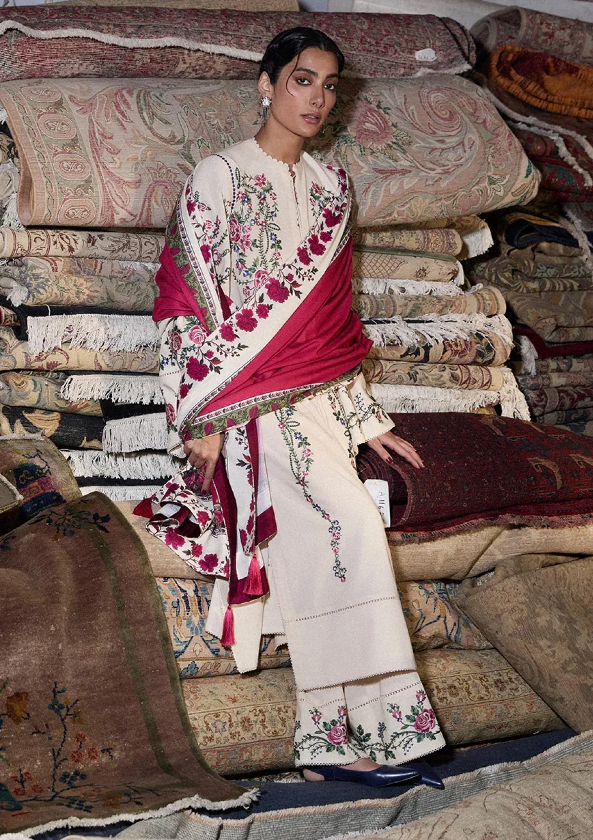 Lawn-3PC Embroidered Shirt With Digital Printed Jauqard Dupatta-5097 - Image 2