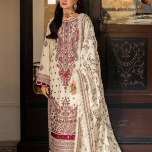 Dhanak-3PC Embroidered Shirt with Digital Printed Shawl - 6051