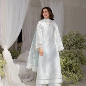 Lawn-3PC Embroidered Shirt with Digital Printed Chiffon Dupatta-5103